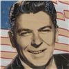 Image 2 : Ringo 4u2c - (Protege of Andy Warhol's Apprentice - Steve Kaufman), "Ronald Reagan and Flag" Framed 