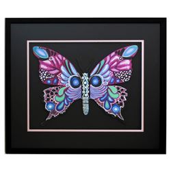 Patricia Govezensky- Original Painting on Laser Cut Steel "Butterfly CCXVIII"