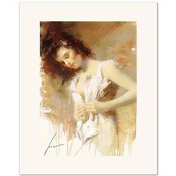 Pino (1931-2010), "White Camisole" Limited Edition on Canvas, Numbered and Hand Signed with Certific