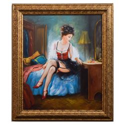 Taras Sidan- Original Giclee on Canvas "Mademoiselle"