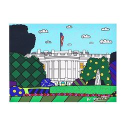 Romero Britto "1600 Pennsylvania Avenue" Hand Signed Limited Edition Giclee on Canvas; Authenticated
