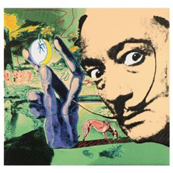 Steve Kaufman (1960-2010), "Dali Homage" Hand Embellished Limited Edition Hand Pulled Silkscreen on 