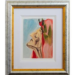 Salvador Dali- Original Color Woodcut on B.F.K. Rives Paper "Heaven Canto 7"