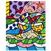 Image 1 : Romero Britto "Wine Country Yellow" Hand Signed Limited Edition Giclee on Canvas; COA