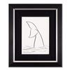 Image 1 : Wyland, "Whale Tail" Framed Original Sketch, Hand Signed with Certificate of Authenticity.