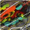 Image 2 : George Marlowe, "Galaxy" Hand Signed Original Acrylic Painting on Canvas with Certificate of Authent