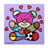 Image 1 : Romero Britto "Happy Girl" Hand Signed Limited Edition Giclee on Canvas; Authenticated