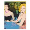 Image 1 : Ringo, "Sophia Takes a Peek" One-of-a-Kind Hand-Pulled Silkscreen and Mixed Media Painting on Canvas