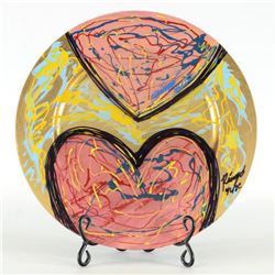 Ringo Daniel Funes (Protege of Andy Warhol's Apprentice, Steve Kaufman), "Eternal Hearts" Hand Paint
