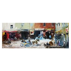 Shalva Phachoshvili- Original Oil on Canvas "Old Street"