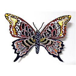 Patricia Govezensky- Original Painting on Cutout Steel "Butterfly CLXII"