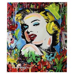 Nastya Rovenskaya- Mixed Media "Marilyn Monroe I"