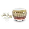 Image 3 : "Small Sage Covered Bowl" Hand Blown Glass Sculpture, Hand Signed by GartnerBlade Glass.
