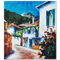 Leonid Afremov (1955-2019) "The Villa" Limited Edition Giclee on Canvas, Numbered and Signed. This p