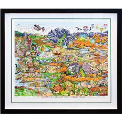 Charles Fazzino- 3D Construction Silkscreen Serigraph  O BEAUTIFUL FOR SPACIOUS SKIES…AMERICA…AMERIC