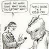 Image 2 : Bizarro - "Elephant Man" is a Framed Original Pen & Ink Drawing, by Dan Piraro, Hand Signed by the A