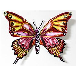 Patricia Govezensky- Original Painting on Cutout Steel "Butterfly CXCVIII"