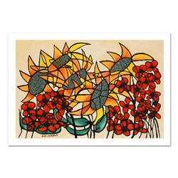 Avi Ben-Simhon,  Sunflowers  Limited Edition Serigraph, Numbered and Hand Signed with Certificate of