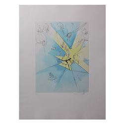 Salvador Dali- Hand Colored Original Etching "Un Entre Fracassant aux U.S.A"