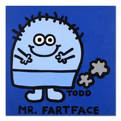 Todd Goldman, "Mr Fartface" Original Acrylic Painting on Gallery Wrapped Canvas, Hand Signed with Ce