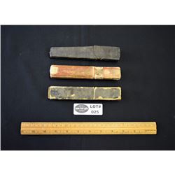 Lot of Three (3) Antique Straight Razor Cases