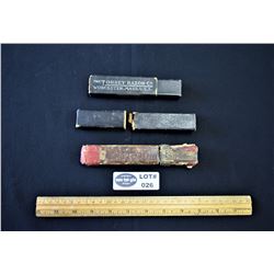 Lot of Three (3) Antique Straight Razor Cases