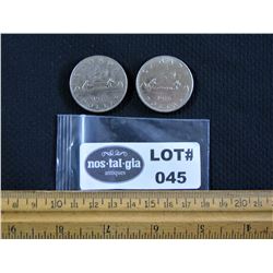 Lot of Two (2) Voyageur Dollar Coins