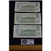 Image 2 : Lot of Three (3) Canadian $1 Dollar Bills