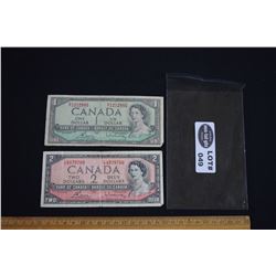 Lot of Two (2) Canadian Bills