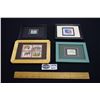 Image 1 : Lot of Four (4) Matted and Framed International Stamps