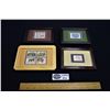 Image 1 : Lot of Four (4) Matted and Framed International Stamps