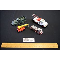 Lot of Four (4) Vintage Midge and Lesney Matchbox Trucks