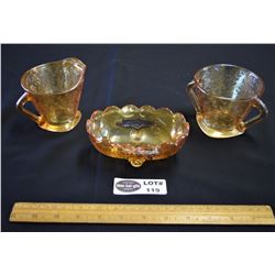Lot of Vintage Jeanette Glass FloraGold Luisa Pattern