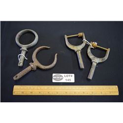 Lot of 2 Vintage Pairs of Oar Locks
