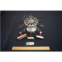 Standard Stamp Carousel and 3 Vintage Office Stamps