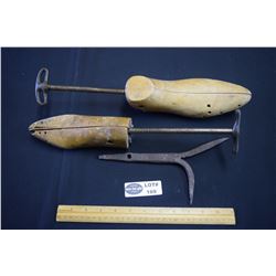 Hand Forged Pickaroon Head and 2 Wood Shoe Stretchers