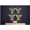 Image 1 : Set of 4 Yellow Depression Glass Desert Bowls
