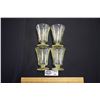 Image 1 : Set of 4 Yellow Depression Glass Juice/Parfait Glasses