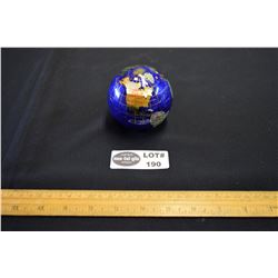 Globe Paperweight made with Semi-Precious Stones