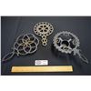 Image 1 : Lot of 3 Black Cast Trivets