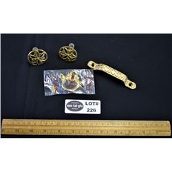 Lot of Assorted  Brass Reproduction Cabinetry Hardware