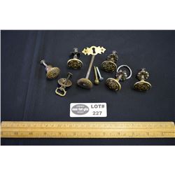 Lot of Assorted Vintage Drawer Pulls, Etc.