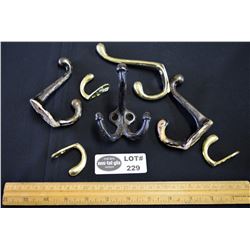 Lot of Assorted Antique and Modern Coat Hooks