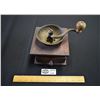 Image 1 : Antique Cast Iron Coffee Grinder/ Mill on Wood Base