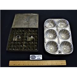Vintage Aluminum Muffin Tin and Cake Decorating set