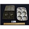 Image 1 : Vintage Aluminum Muffin Tin and Cake Decorating set