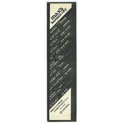 New York Dolls : Last Shows at Max's Kansas City Original 1976 Concert Handbill