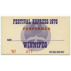 GRATEFUL DEAD /The Band / JANIS JOPLIN 1970 ORIGINAL Backstage Pass