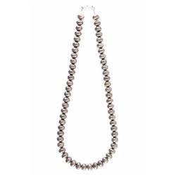 Navajo Stamped Sterling Beaded Necklace 1900-