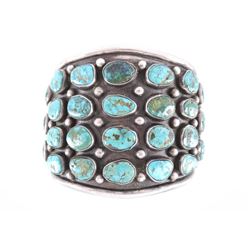 Navajo Sterling Pilot Mountain Turquoise Bracelet